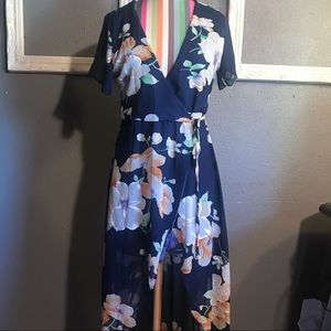 Floral wrap dress
